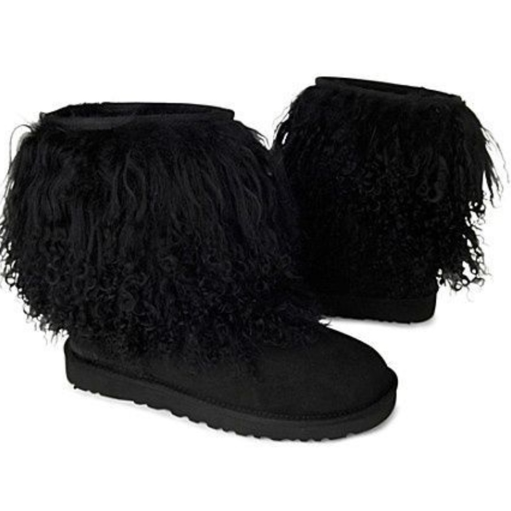 Ugg W Sheepskin Cuff Boot Black